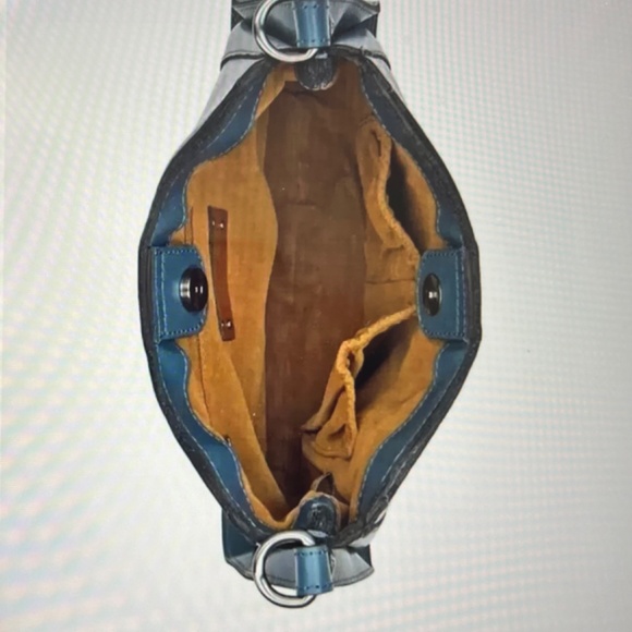 Patricia Nash Mirage Blue Shoulder Crossbody Distressed Vintage Leather Bag NWOT - Picture 8 of 15